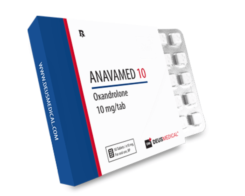 Deus Medical ANAVAMED 10mg (Oxandrolone) 50 tabs